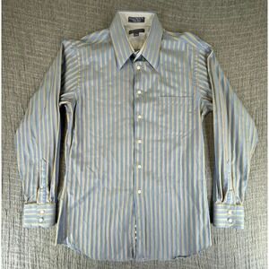 Paul Frederick Mens Dress Shirt 16-36 Striped Button Down Oxford
